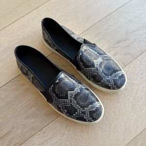 Vince Blair Snakeskin Slip On Sneakers